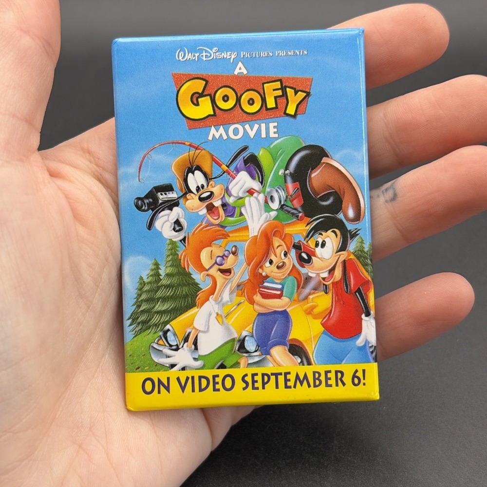 Disney A Goofy Movie On Video September 6th!‎ Movie VHS Release Pin